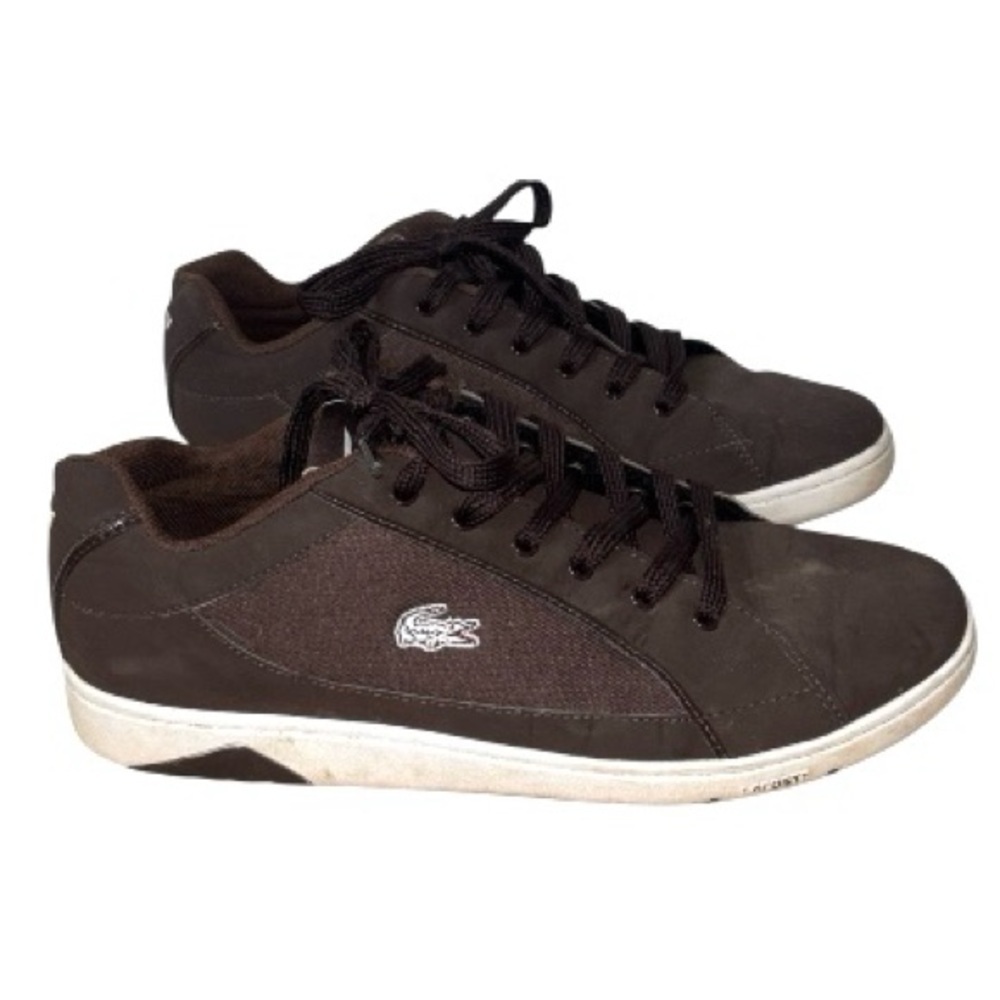 Lacoste Deviation II Brown White Lace Up Sneakers Mens 12 7-24SPM3039